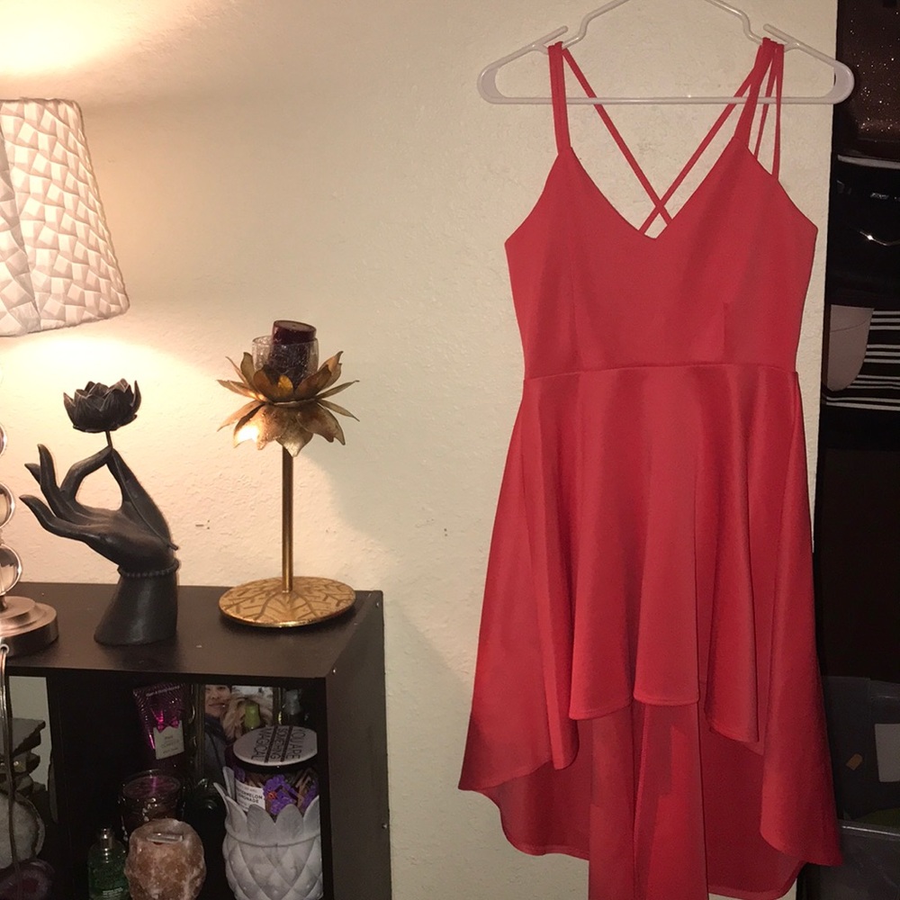 Coral cute summer dress